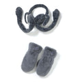 Dark Gray Earmuffs with Moving Ears (21") and 1 Pair Gloves Set (10.4"x4.7") - Sticky add to cart bar