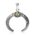 Artisan Crafted Blue Horizon Turquoise 1.00 ctw Naja Pendant in Sterling Silver - Sticky add to cart bar