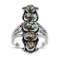 Artisan Crafted Blue Horizon Turquoise 2.25 ctw Ring in Sterling Silver (Size 10.0)
