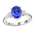 Certified & Appraised Luxoro 14K White Gold AAA Tanzanite, Diamond (G-H, I2) Ring (Size 10.0) 2.60 ctw - Sticky add to cart bar