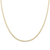 10K White and Yellow Gold Chain Necklace 22 Inches 16.9 Grams