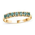 Boyaca Colombian Emerald 0.60 ctw Regal Majesty Ring in 18K Vermeil Yellow Gold Over Sterling Silver - Sticky add to cart bar