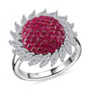 Simulated Ruby Color Diamond