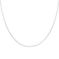 Italian Sterling Silver Light Cable Chain Necklace 18 Inches 0.90 Grams