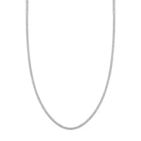 Italian Sterling Silver Brillantina 3 Layer Chain Necklace 18 Inches 6 Grams
