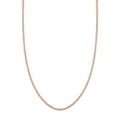 Italian 14K Rose Gold Over Sterling Silver Brillantina 3 Layer Chain Necklace 18 Inches 6 Grams - Sticky add to cart bar