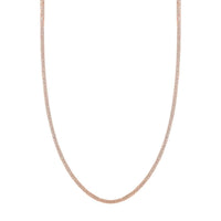 Italian 14K Rose Gold Over Sterling Silver Brillantina 3 Layer Chain Necklace 18 Inches 6 Grams