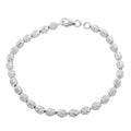 Italian Rhodium Over Sterling Silver Chicco Chain Bracelet (7.50 In) 4.30 Grams - Sticky add to cart bar
