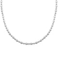 Italian Rhodium Over Sterling Silver Diamond-cut Saturno Chain Necklace 18 Inches 12.1 Grams - Sticky add to cart bar
