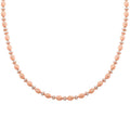 Italian 14K RG Over and Sterling Silver Saturno Diamond-cut Typhoon Chain Necklace 18 Inches 12.1 Grams - Sticky add to cart bar