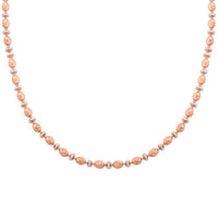 Italian 14K RG Over and Sterling Silver Saturno Diamond-cut Typhoon Chain Necklace 18 Inches 12.1 Grams
