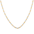 Italian 14K YG Over and Sterling Silver Typhoon Chain Necklace 18 Inches 4.80 Grams - Sticky add to cart bar