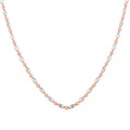 Italian 14K RG Over and Sterling Silver Typhoon Chain Necklace 18 Inches 4.80 Grams - Sticky add to cart bar
