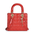 Red Genuine Leather Crossbody Bag (9.5"x8.5"x4.5") with Handle Drop (4.3") and Shoulder Strap - Sticky add to cart bar