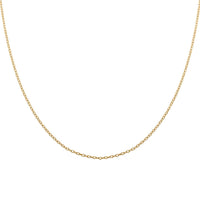 Italian 14K Yellow Gold Over Sterling Silver Light Cable Chain Necklace 18 Inches 0.90 Grams