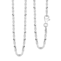 Italian Valentino Chain Necklace in Sterling Silver 2.65 Grams 20 Inches