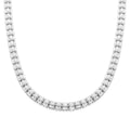 Italian Rhodium Over Sterling Silver Round Ice Chain Necklace 18 Inches 31.23 Grams - Sticky add to cart bar