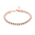 Italian 14K RG Over and Sterling Silver Round Ice Chain Bracelet (7.25 In) 12.20 Grams - Sticky add to cart bar