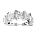 Moissanite Ring in Rhodium Over Sterling Silver (Size 10.0) 1.70 ctw - Sticky add to cart bar