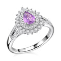 Rhapsody 950 Platinum AAAA Madagascar Purple Sapphire, Diamond (E-F, VS) (0.48 cts) Ring (Size 10.0) (7.25 g) 1.26 ctw - Sticky add to cart bar