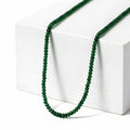 Certified & Appraised Rhapsody 950 Platinum AAAA Tsavorite Garnet 50.00 ctw Beaded Graduate Necklace 18-20 Inches - Sticky add to cart bar