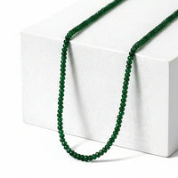 Certified & Appraised Rhapsody 950 Platinum AAAA Tsavorite Garnet 50.00 ctw Beaded Graduate Necklace 18-20 Inches