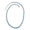 Certified & Appraised Luxoro Mangoro Aquamarine 75.00 ctw Beaded Graduated Necklace in 14K Yellow Gold 18-20 Inches - Sticky add to cart bar