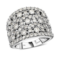 10K White Gold Diamond Ring 6.40 Grams 3.05 ctw
