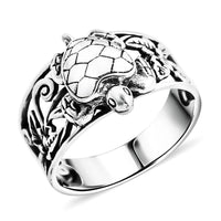 Bali Legacy Sterling Silver Turtle Ring (Size 10.0) (5.38 g)