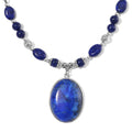 Lapis Lazuli 300.00 ctw Beaded Necklace in Silverstone 20 Inches - Sticky add to cart bar