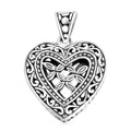 Bali Legacy Sterling Silver Heart Pendant without Chain 5.45 Grams - Sticky add to cart bar
