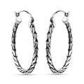 Sterling Silver Tulang Naga Hoop Earrings 6.46 Grams - Sticky add to cart bar