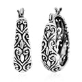 Bali Legacy Filigree Hoop Earrings in Sterling Silver 6.20 Grams - Sticky add to cart bar