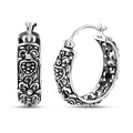 Bali Legacy Sterling Silver Turtle Hoop Earrings (7.70 g) - Sticky add to cart bar