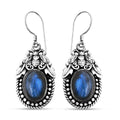Bali Legacy Premium Malagasy Labradorite 14.35 ctw Bee Earrings in Sterling Silver - Sticky add to cart bar