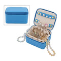 Black Faux Leather Double Protection Jewelry Box (4.53"x3.74"x2.36") - Sticky add to cart bar