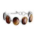 DOORBUSTER Lapis Lazuli Station Bracelet in Silvertone (7.50 In) 150.00 ctw - Sticky add to cart bar