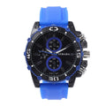 STRADA Japanese Movement Sporty Look Watch with Black Silicone Strap - Sticky add to cart bar