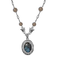 Karis Malagasy Labradorite Necklace (18 Inches) in Platinum Bond 32.75 ctw