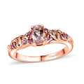 Premium Marropino Morganite, Madagascar Pink Sapphire Ring in 18K Vermeil RG Over Sterling Silver (Size 10.0) 0.55 ctw - Sticky add to cart bar