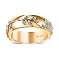 Karis Diamond Accent Leaf Band Ring in 18K YG Plated - Sticky add to cart bar