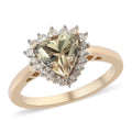 LUXORO 14K Yellow Gold AAA Turkizite, Diamond (G-H, I3) (0.55 cts) Halo Ring 2.25 ctw - Sticky add to cart bar