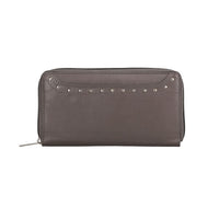 Black Genuine Leather RFID Women's Wallet (7.5"x4.5")