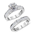 DOORBUSTER White Moissanite Stackable Band Ring in Platinum Over Sterling Silver (Size 10.0) 2.65 ctw - Sticky add to cart bar