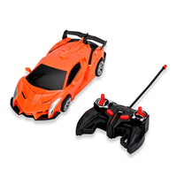 Yellow Remote Transforming Into Robot Car with Headlight (9.45''X4.33"X2.76") (Powered by 3AAA Battery and Remote Control By 2AA Battery not Included)
