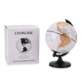 Illuminated Light and Educational HD Printed Globe of the world with stand (Size: D 6"*H 7.87")- White - Sticky add to cart bar