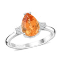 Certified & Appraised Rhapsody 950 Platinum AAAA Imperial Topaz, Diamond (E-F, VS) (0.16 cts) Ring (Size 10.0) (5.84 g) 3.50 ctw - Sticky add to cart bar