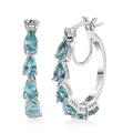 D'Joy Natural Green Apatite 2.80 ctw Serenity Vine Earrings in Rhodium Over Sterling Silver - Sticky add to cart bar