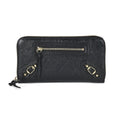 Italy Retro Noble Collection Black Genuine Leatehr Bifold Long Wallet (7.5"x3.9") - Sticky add to cart bar
