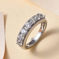 Karis Simulated Diamond 7 Stone Ring in Platinum Bond (Size 10.0) 2.25 ctw - Sticky add to cart bar